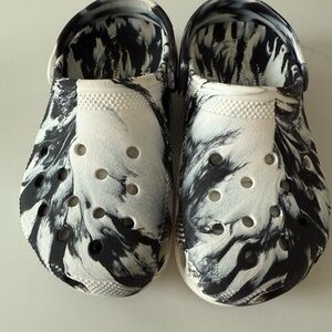 Kids Black and White Crocs
